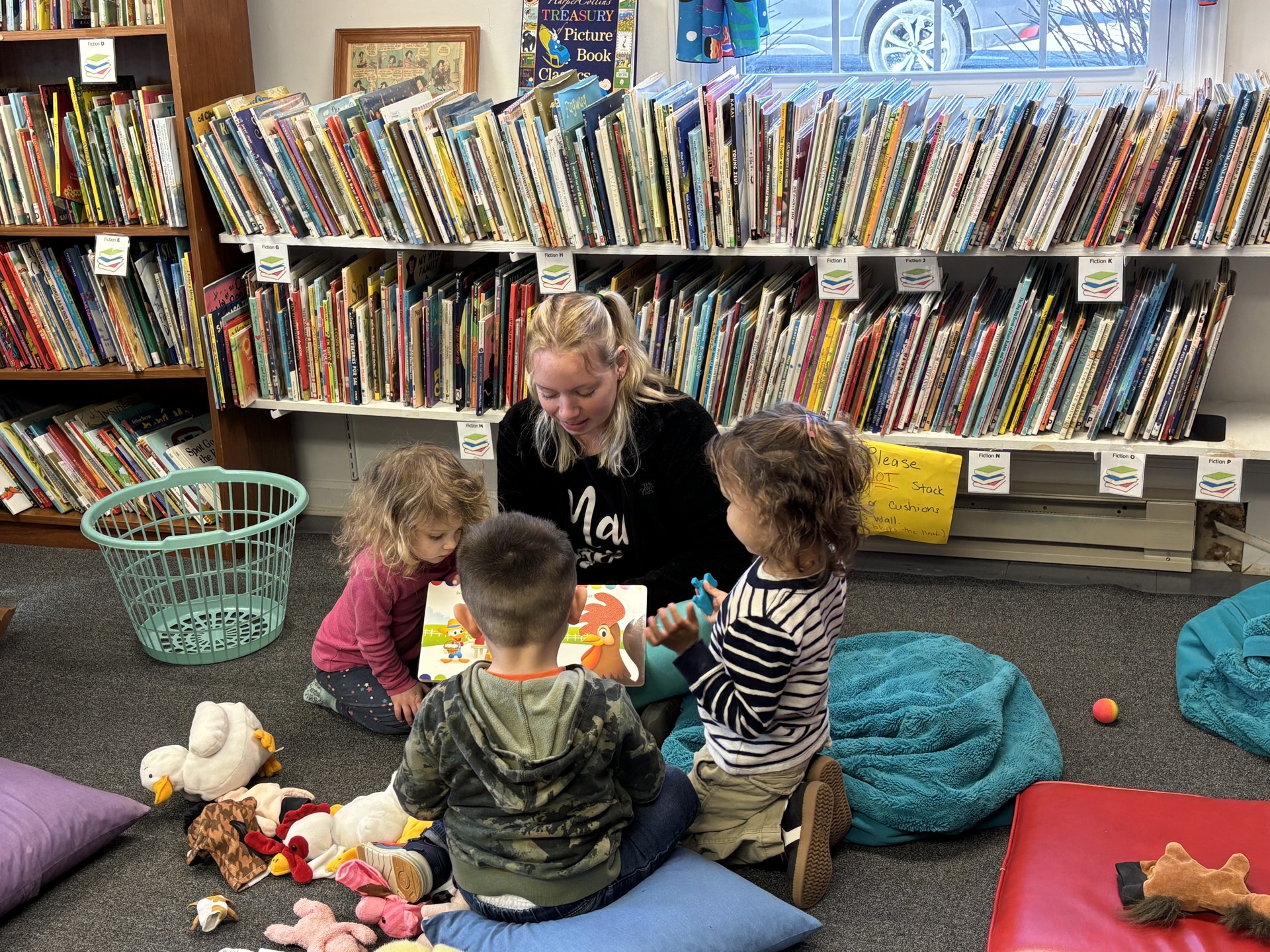Children enjoying books